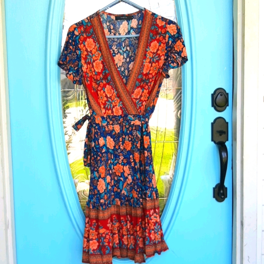 Floral Wrap Dress